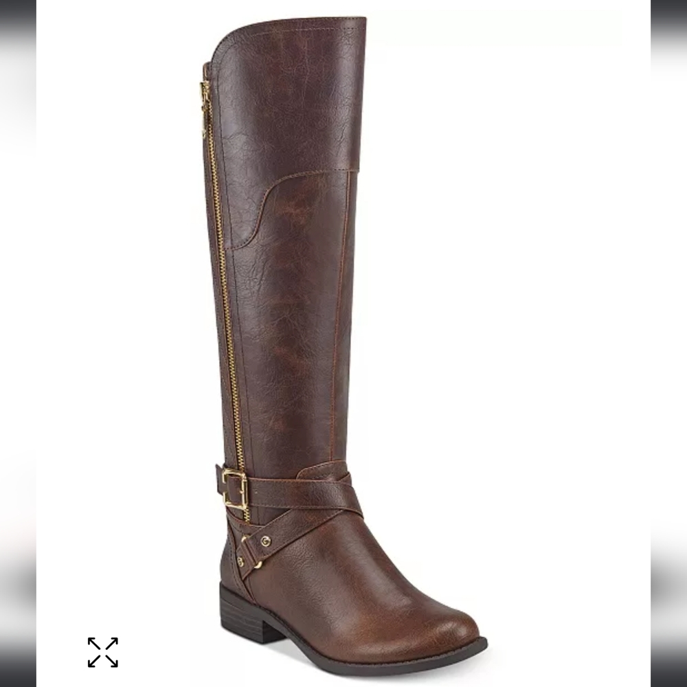G By Guess Women's Haydin Riding Boot In Brown 6.5 Brand New In Box NWOT